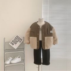 子供服 ボアジャケット 中綿入り コート 厚手 ジャケット トップス カジュアルのサムネイル