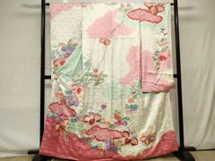 大正ロマン　七五三 アンティーク　華やかな花柄の着物 七五三用 平和屋着物[]アンティーク 大正ロマン 七五三 女の子 7歳 祝着