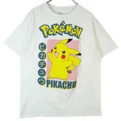 ポケモンPokemonキャラクターTシャツアニメTゲームTキャラ物ピカチュウPIKACHU白ホワイト黄色イエロー青ブルーピンクvintageヴィンテージ40308