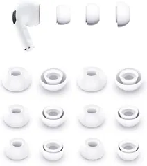 イヤーピース AirPods Pro用 イヤーチップ イヤホンカバー S/M/L 6ペアセット 交換用 品質グレードアップ ハイブリッドシリコン製 ホワイト