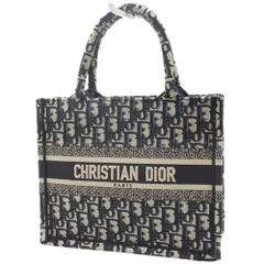 Christian Dior(クリスチャンディオール) Dior Book Tote バッグ スモール トートバッグ ハンドバッグ トロッター ディオール オブリーク ネイビー ベージュ M1265ZRIW_M828 40601115735【アラモード】