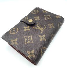【鑑定済み】難あり 正規品 ルイヴィトン LOUIS VUITTON モノグラム  二つ折り 財布 ポルトフォイユ･ヴィエノワ  がま口 ホック 折り財布 M61663