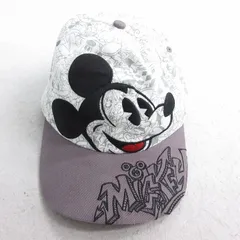 中古 キャップ ディズニー ミッキー 刺繍 ツートンカラー コットン 白他 ホワイト 25jul31のサムネイル