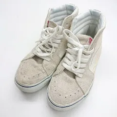 ◇ Θ VANS ヴァンズ オフザウォール ハイカットスニーカー サイズ22.5 グレージュ レディース E  【1410100062782】