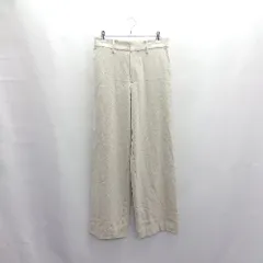 ◇ ΘΦ BEAUTY&YOUTH ビューティ&ユース シンプル ワイドパンツ サイズL ベージュ レディース E  【1503060024010】