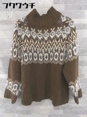 ◇ ROPE PICNIC ロペピクニック ラメ 長袖 ニット セーター サイズ40 ブラウン レディース 【中古】 【1104050010152】