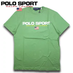 POLO SPORT ラルフローレン Tシャツ 半袖 グリーン 緑 ロゴ アメリカ国旗 ポロスポーツ