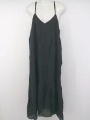 ◇ Aunt Marie's アントマリーズ ロング キャミソールワンピース ブラック レディース P  【1302100000041】