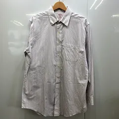 90's BROOKS BROTHERS 90年代 ブルックスブラザーズ ストライプシャツ ヴィンテージ 長袖シャツ ボタンダウン オーバーサイズ マレーシア製  15 1/2 -33 ホワイト パープル