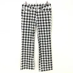ラウドマウス パンツ 白×黒 千鳥格子 オークモントハウンドトゥース  レディース US-2(L) ゴルフウェア LOUDMOUTH