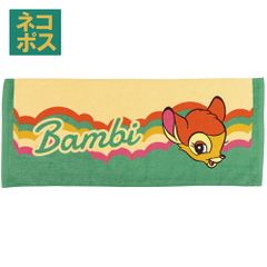 # フェイス タオル 34×83cm キャラクター 子供 TOF80 スケーター ディズニー レトロ バンビ 男の子 女の子 Disney