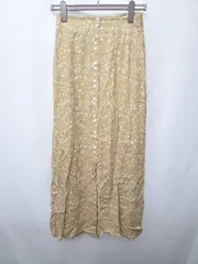 ◇ ⊂ AZUL BY MOUSSY アズール バイマウジー 総柄 ロング丈 フレア スカート サイズM ベージュ系 マルチ レディース E  【1506110003577】のサムネイル