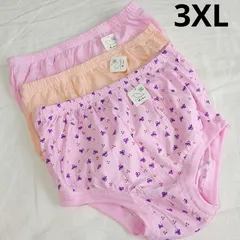 (G558)【4L3枚】XXLコットン 深履き レディース ショーツ まとめ売り