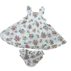 Cath Kidston ノースリーブ　夏　ワンピース パンツ付き 花柄 80 白 6-12ヶ月 ベビー服 フォーマル 美品 上品 人気のサムネイル