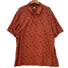 STARWARS amazon essentials レア スターウォーズ 総柄 ムービー 半袖 ポロシャツ フロントバックプリント オーバーサイズ ビッグシルエット ベトナム製 XLサイズ レッド