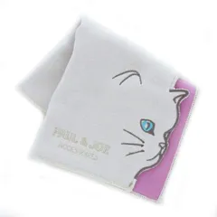 ポール＆ジョー レディース ミニ ガーゼハンカチ (アイボリー) キャット [綿100％] 婦人 ハンカチーフ 20cm ポールアンドジョー PAUL＆JOE ACCESSOIRES 107082-0502-20 0