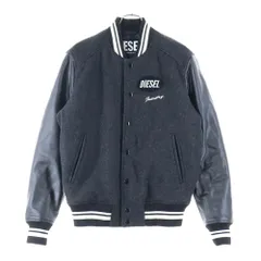 DIESEL (ディーゼル) J-BULC パッチ レザースタジアムジャケット J-BULC-MIX-OUT