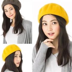 ゆったりバスク ベレー帽  57-61cm レディース 大きいサイズ フェルト