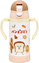 新品 スケーター(Skater) 2WAY 両手ハンドル ストロー付き ステンレス 水筒 350ml ベビーマグ パンどろぼう STWM3N-A