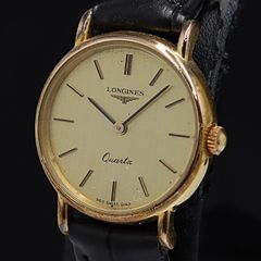 ロンジン レディース腕時計 スクエア 黒文字盤 80年代 ヴィンテージ