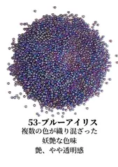 【 シードビーズ 丸小 2mm 選べる ブルー系 】 ガラスビーズ シード ビーズ ブルー 水色 青 ネイビー グレー ( 53-ブルーアイリス )