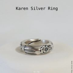 Karen Silver】 カレンシルバー バングル 魚 - メルカリ