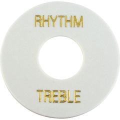 スイッチワッシャー Switchwashers - Rhythm / Treble, Gold Lettering, for Les Paul, White