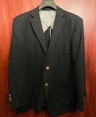 ▲訳あり商品▲ MADE IN JAPAN製 VISARUNO Loro Piana ZELANDER DREAM 生地使用 ウールテーラードジャケット ブラック Lサイズ