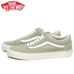 27.5 バンズ オールドスクール モスグレー ピッグスエード スニーカー メンズ VANS OLD SKOOL (PIG SUEDE) MOSS GRAY/SNOW WHITE VN0A5KRFB32