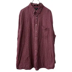 nautica 長袖 チェックシャツ 2XL レッド ノーティカ ボタンダウン チェック柄 格子柄 長袖シャツ トップス 古着卸 アメリカ仕入 a709-6339