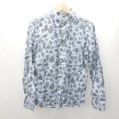 ◇ ⊂ A day in the life UNITED ARROWS ストライプ 長袖 シャツ サイズM ブルー系 メンズ E  【1503050043083】