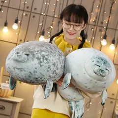 ぬいぐるみ アザラシ　抱き枕 インテリア 子供 おもちゃ 特大 動物 彼女に 可愛い かわいい 柔らか ふわふわで癒される 心地いい プレゼント 60cmXZDS