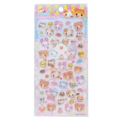 【メール便】シールシート ストーン付きジュエルプチドロップステッカー ハムハムカフェ カミオジャパン デコレーション デコシール かわいい グッズ 