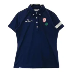 サイズ：M FILA GOLF フィラゴルフ  半袖ポロシャツ ボタンダウン  ネイビー系 [240101478597] ゴルフウェア レディース ストスト