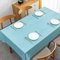 【在庫処分】PIRNSDG テーブルクロス 食卓カバー 100x160 長方形 綿麻 テーブルカバー レストラン 清潔簡単 おしゃれ 祝いプレゼント 滑り止め 無地 モダン キッチングッズ シンプル 麻混風 グレー 110*170cm PVC素材 撥水