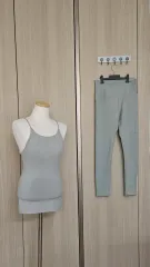 (レアCOLOR)アンドールヨガ ノースリーブ タンクトップS スカルピッグ レギンスM