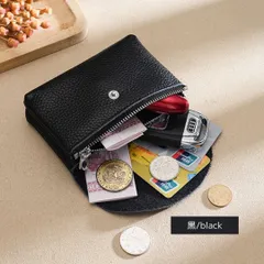 ■ミニ財布 ポーチ 小さな財布 ミニ財布 小銭入れ 大容量 黒 a006