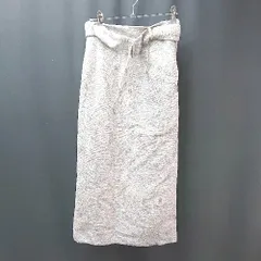 ◇ ◎ AG by aquagirl バックウエストゴム ペイズリー柄 総柄 厚手 ロング タイト スカート サイズM ベージュ レディース E  【1310050026967】