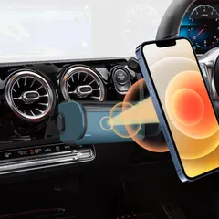 【数量限定】LUWU メルセデス ベンツ Aクラス/CLAクラス/EQA アクセサリー ベンツ Aクラススマホホルダー ベンツ CLAクラススマホスタンド 車載ホルダー カーマウント 携帯電話マウント 電動型 安定 360度回転 片手操作 ベンツEQA専用 S