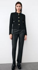 【完売品】ZARA　ライナー テクスチャー ブレザー　Sサイズ　ブラック
