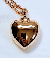 メモリアル 遺骨ペンダント HEART ［ ハート型・ローズゴールド ］ネックレス 想い 思い出 砂入れ 遺灰納め パートナー ペット 家族 いつも一緒  お守り
