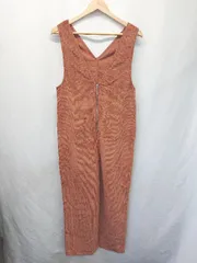 ◇ ⊇ Samansa Mos2 blue サマンサモスモス ブルー コーデュロイ オーバーオール サイズM ブラウン レディース E  【1411130009877】