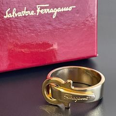 フェラガモ　Salvatore Ferragamo　サルヴァトーレフェラガモ　スカーフリング　イタリア製
