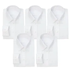 長袖 ワイシャツ 5枚セット [アトリエ365] 白 ホワイト イージーケア 形態安定 Yシャツ/at01-5s-ats