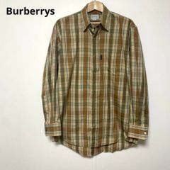 90sBurberrysバーバリーズ半袖バンドカラーコットンリネンシャツ