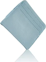 革ICHI フラグメントケース 小銭入れ ミニ財布 レディース 本革 ミニウォレット カードケース カード入れ(ライトブルー)