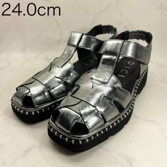 【新品 訳あり】ディッシー　ボリュームソールグルカサンダル　24.0㎝　グレーメタリック