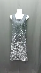 ◇ ◎ ⊂ Laura Ashley ローラ アシュレイ ドット柄 膝下丈 ワンピース サイズ9 ブラック系 レディース E  【1410290035078】