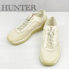 美品 HUNTER ハンター トラベルスニーカー WFF1100REN SSA ローカット スニーカー UK4 約23cm シェイディッド ホワイト ソフト サンド 白 レディース 靴のサムネイル