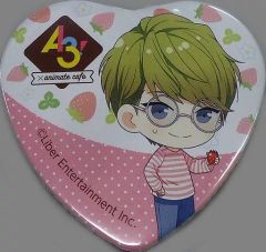 [중고] 배지 핀즈(캐릭터) 우키 치케이 [A3!(에이스리)×animatecafe 트레이딩 하트캔 배지 딸기 사냥 ver. A 그룹]